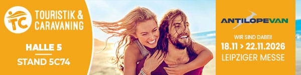 Antilope VAN auf der Touristik & Caravaning Leipzig – Halle 5, Stand 5C74, 18.11 – 22.11.2026
